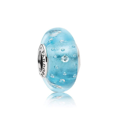 Pandora Blue Fizzle Murano Charm #791618CZ