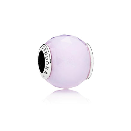 Pandora Opalescent Pink Geometric Facets Charm #791722NOP