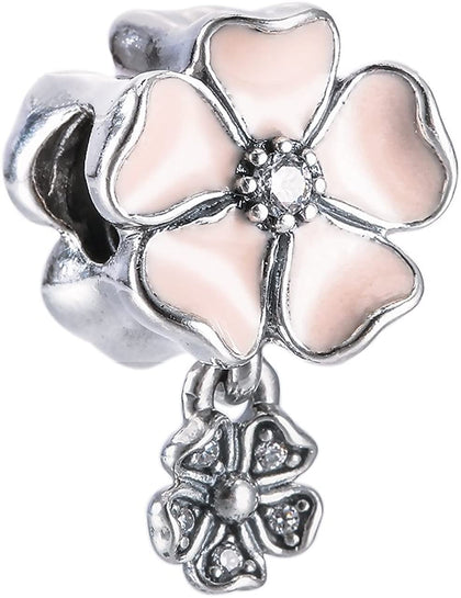 Pandora Dangling Pink Cherry Blossom Flower Charm #791827EN40