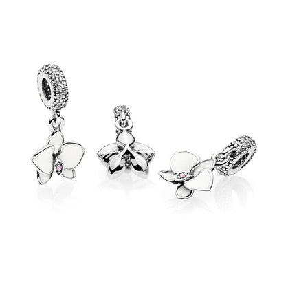Pandora White Orchid Charm #792074EN12