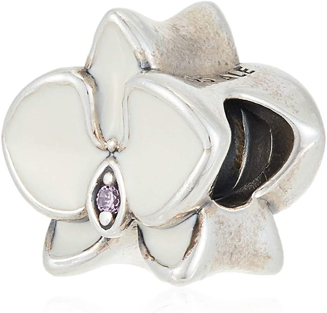Pandora White Orchid Charm #792074EN12