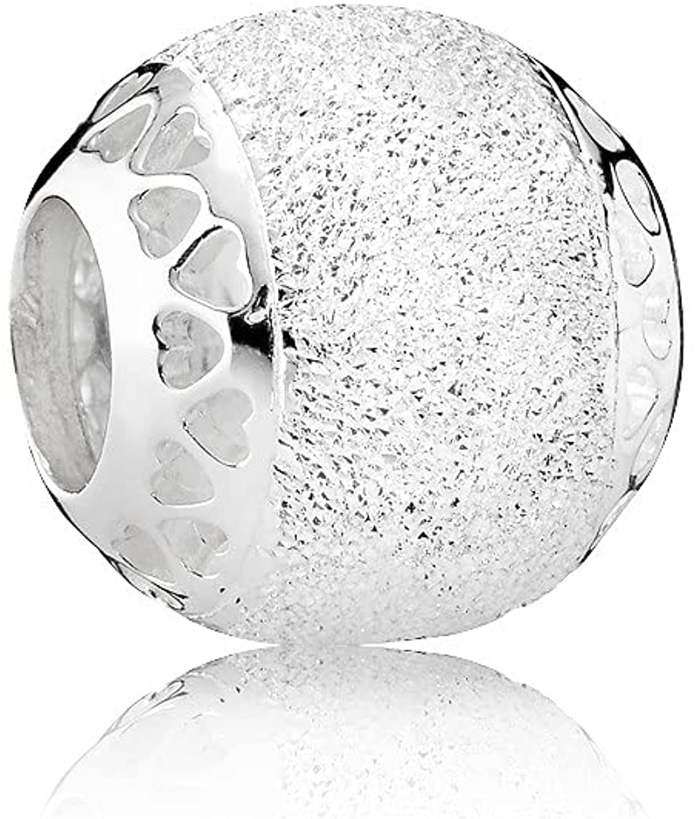 Pandora Glittering Texture Heart Charm #792097 – DimBuyShop