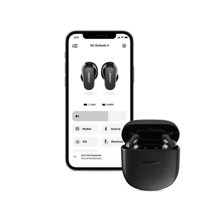 BOSE QuietComfort Earbuds II soapstone mobile connection