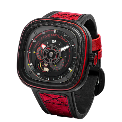 SEVENFRIDAY P3C/04 "RED CARBON" Watch