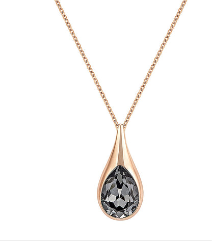 SWAROVSKI玫瑰金和黑色水晶水滴狀吊墜 #5158849 SWAROVSKI Drop Rose Gold & Black Crystal Pendant