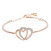 SWAROVSKI Dear Rose Gold & Clear Crystal Heart Bangle #5194838