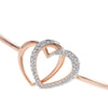 SWAROVSKI Dear Rose Gold & Clear Crystal Heart Bangle #5194838