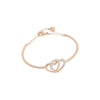 SWAROVSKI Dear Rose Gold & Clear Crystal Heart Bangle #5194838