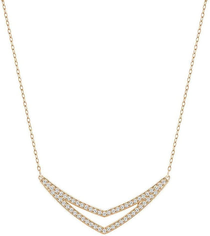 SWAROVSKI Alpha Medium Necklace - Rose Gold #5210287