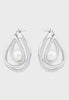 SWAROVSKI Free Pearl Earrings - Rhodium/White #5217718