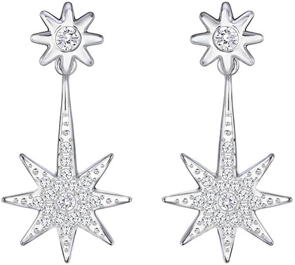 SWAROVSKI SWAROVSKI Fizzy Rhodium & Clear Crystal Earring Jackets #5230287