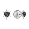 Swarovski Fantastic Grey Crystal & Pearl Rhodium Earrings #5230607