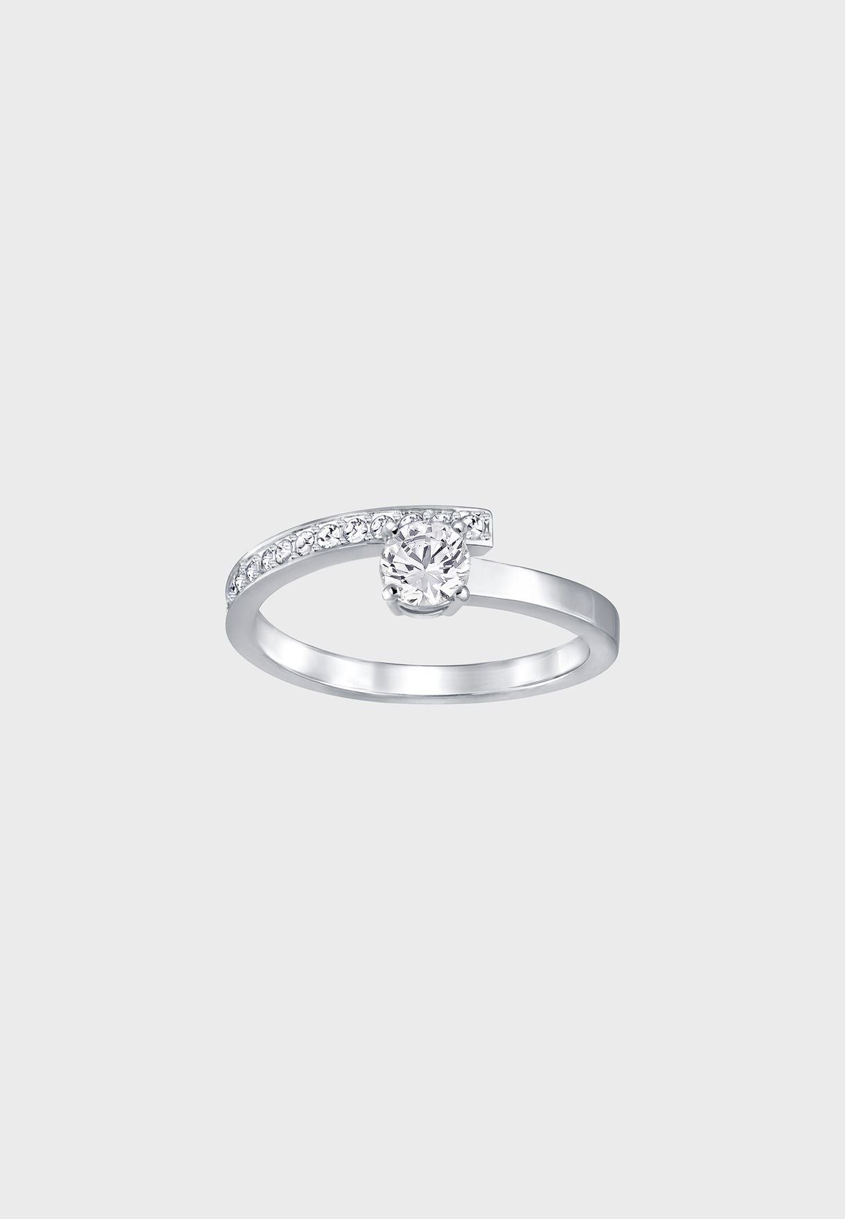 SWAROVSKI Fresh Ring - White, Rhodium Plated, Size 54 #5235634