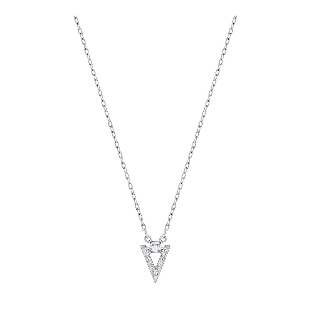 SWAROVSKI Funk Rhodium & Clear Crystal Necklace #5241271