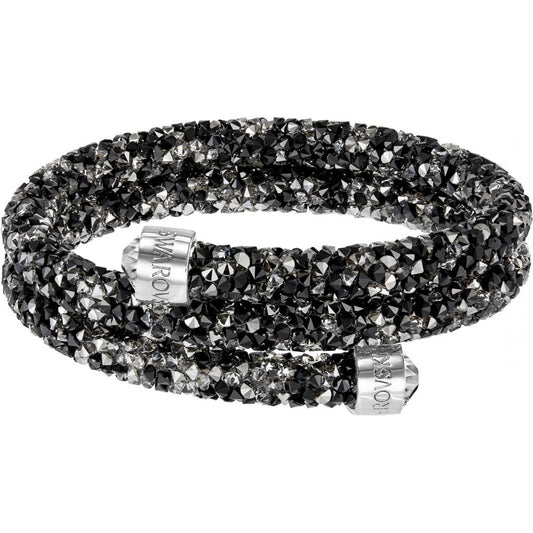 SWAROVSKI Crystaldust Ladies Grey Crystaldust Double Bangle #5255909