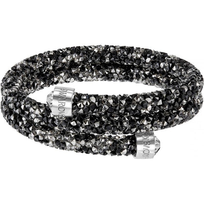 SWAROVSKI Crystaldust Ladies Grey Crystaldust Double Bangle #5255909