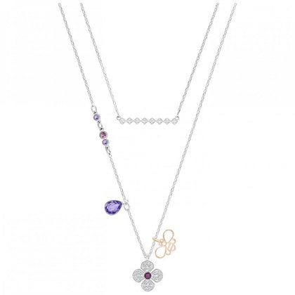 SWAROVSKI Glowing Clover Necklace - Purple #5273297