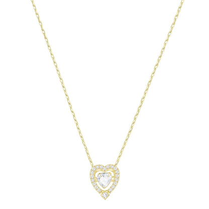 SWAROVSKI Sparkling Dance Heart Necklace - Gold #5284190