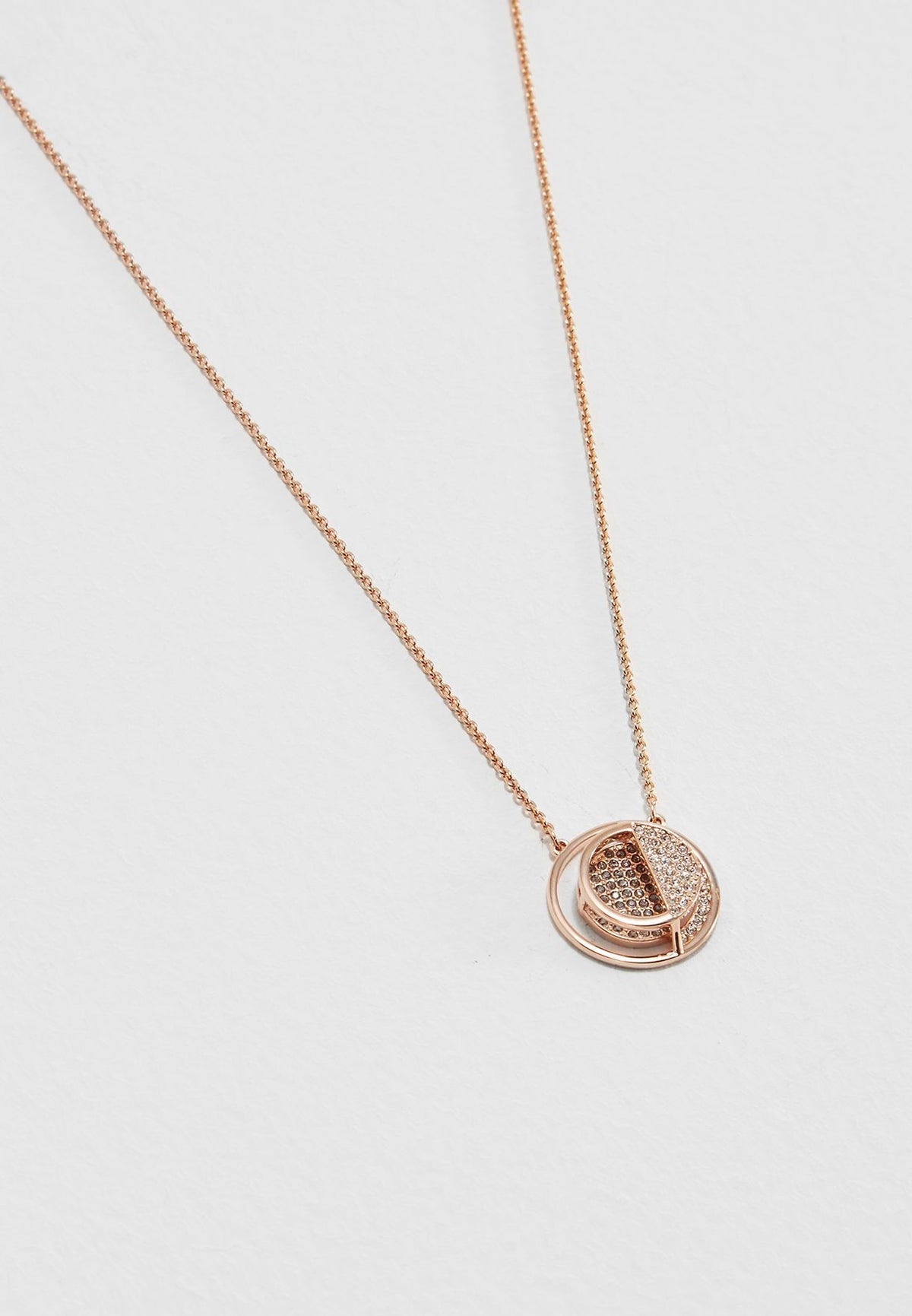 Round Hillocks SWAROVSKI Hillock Round Pendant 玫瑰金色 #5351082 | DimBuyShop