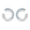 SWAROVSKI Hero Hoop Earrings Teal Rhodium #5352226