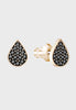 SWAROVSKI Ginger Stud Earrings Grey Rose Gold #5352236