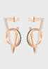 SWAROVSKI Hero Triangle Pierced Earrings - Gray - Rose Gold Plating #5354757