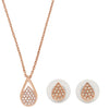 SWAROVSKI Ginger Pear Set White Rose Gold #5367891