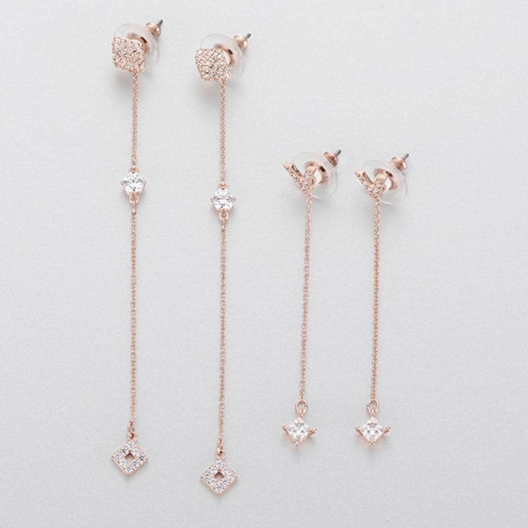 SWAROVSKI Grapefruit Pierced Earrings #5385654