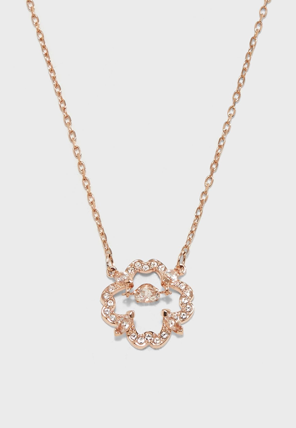 SWAROVSKI Sparkling Dance Rose Gold Plated Necklace #5408437