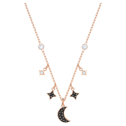 SWAROVSKI Symbolic Moon Necklace - Black #5429737