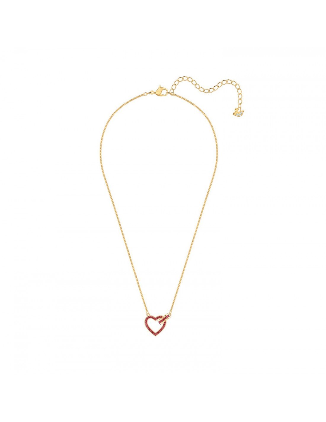 SWAROVSKI Lovely Necklace - Red & Gold plating #5465683