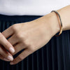 SWAROVSKI Swan Logo Stone Bangle with Hematite Jet #5482503