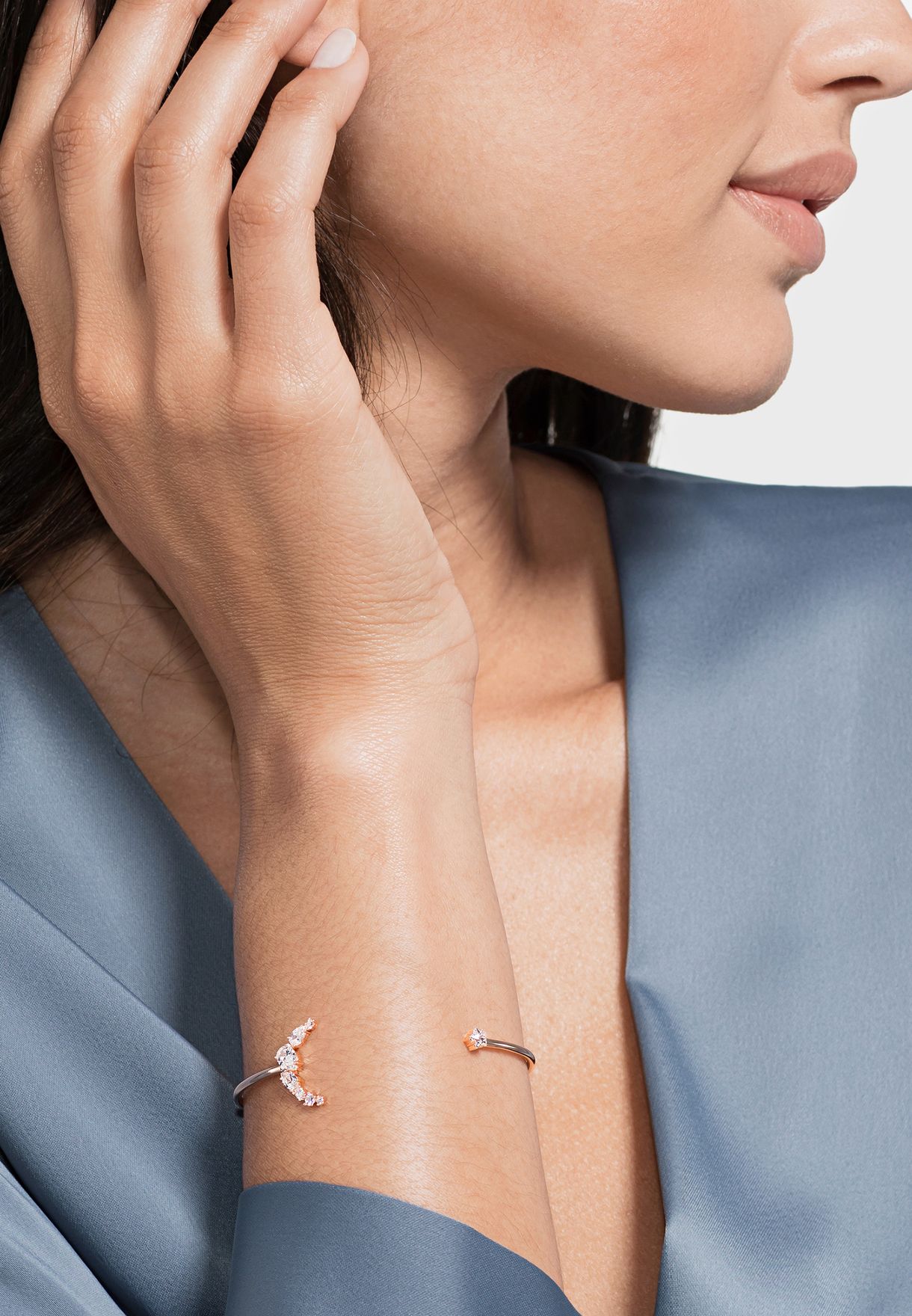 SWAROVSKI Penelope Cruz Moonsun Cuff - White & Rose-gold Tone Plated  #5486353