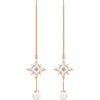 SWAROVSKI Symbolic Chain Pierced Earrings - White & Rose-gold tone plated #5494344