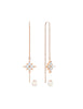 SWAROVSKI Symbolic Chain Pierced Earrings - White & Rose-gold tone plated #5494344
