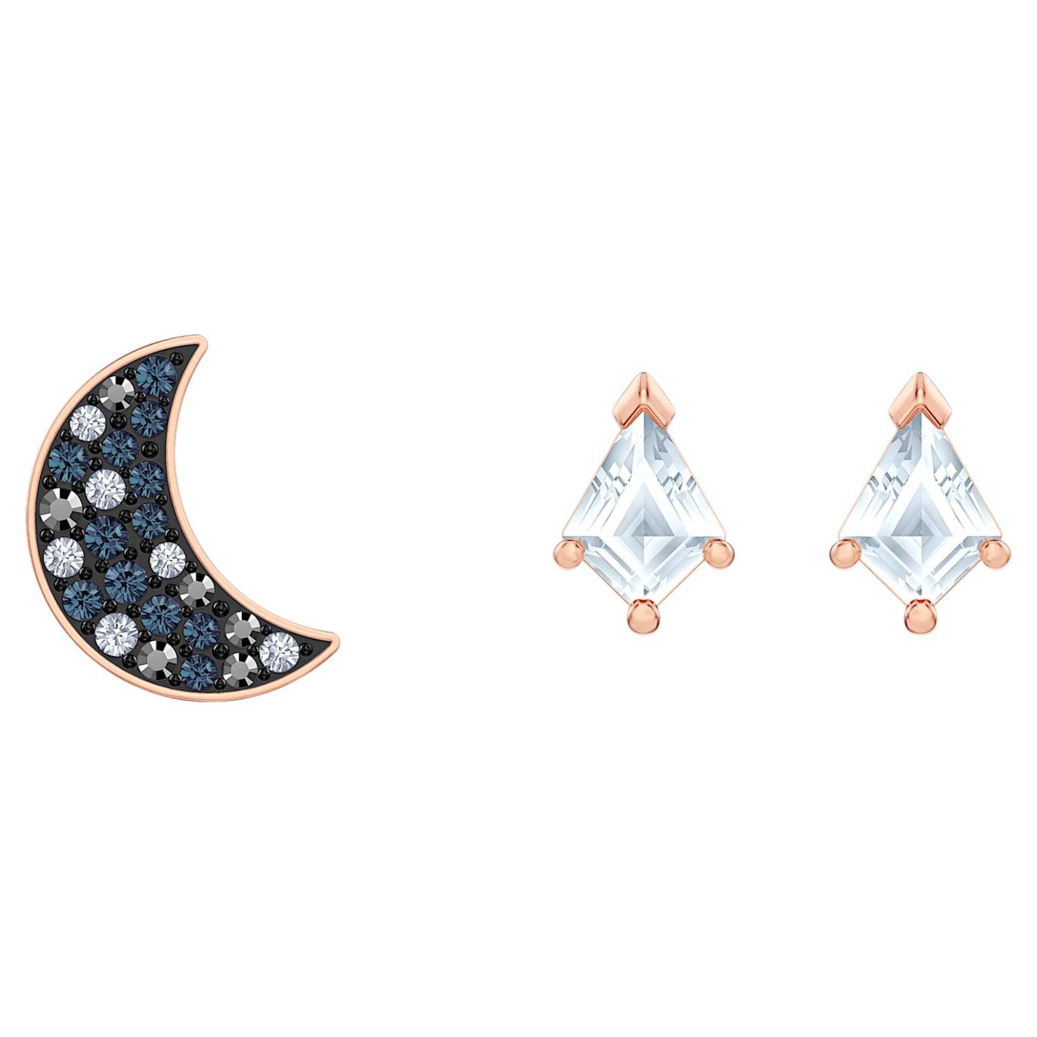 SWAROVSKI Symbolic Pierced Earrings set - Multi-colored & Rose-gold tone plated #5494353