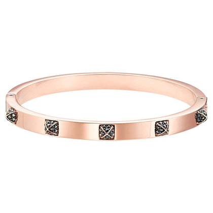 SWAROVSKI Tactic Bangle - Black & Rose-gold tone plated #5497309