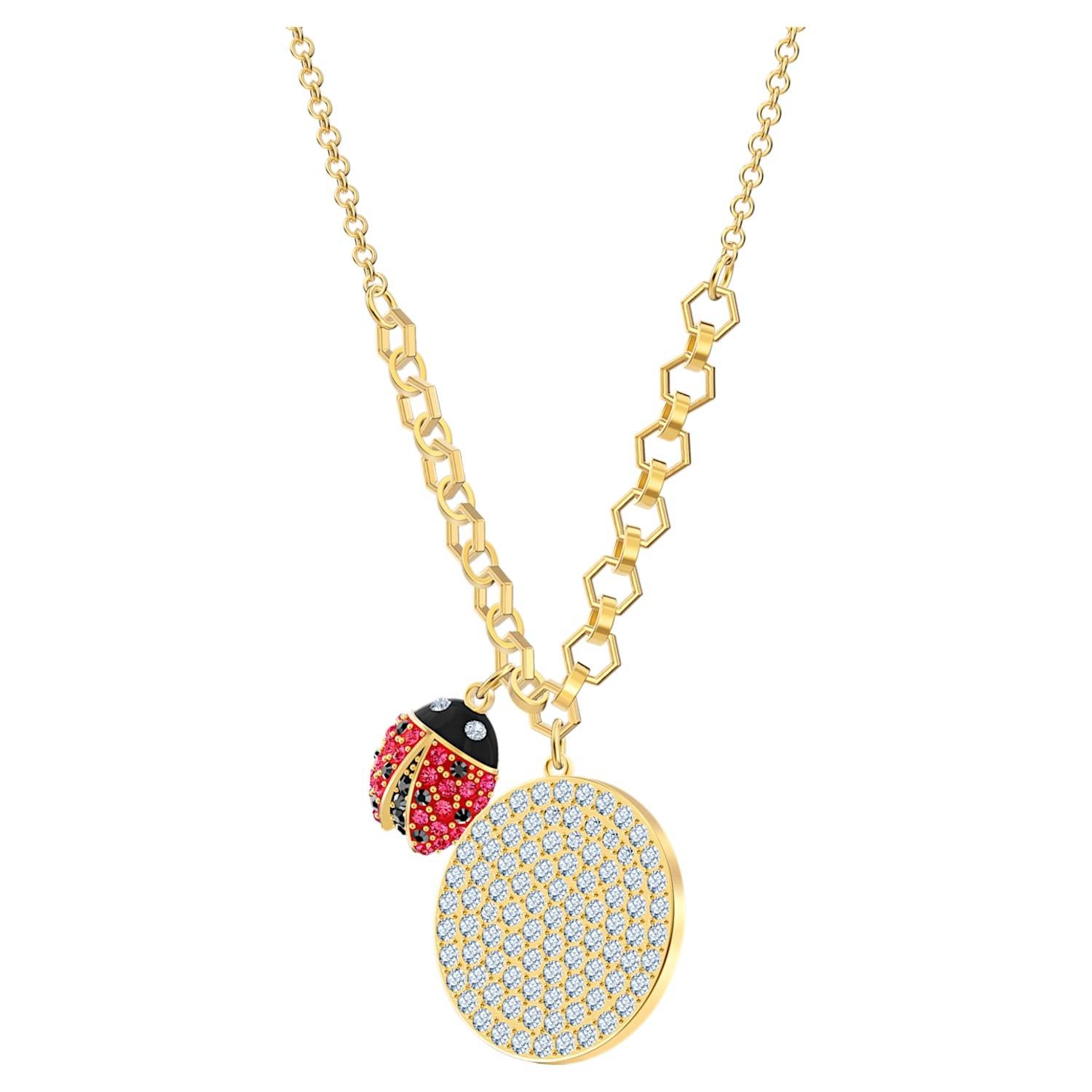 SWAROVSKI Lisabel Coin Necklace - Red & Gold-tone plated #5498808