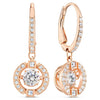 SWAROVSKI Sparkling Dance Round Earrings - Rose Gold #5504653