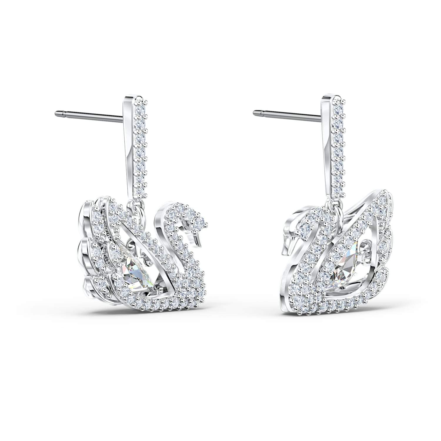 SWAROVSKI Dancing Swan Earrings - White #5514420