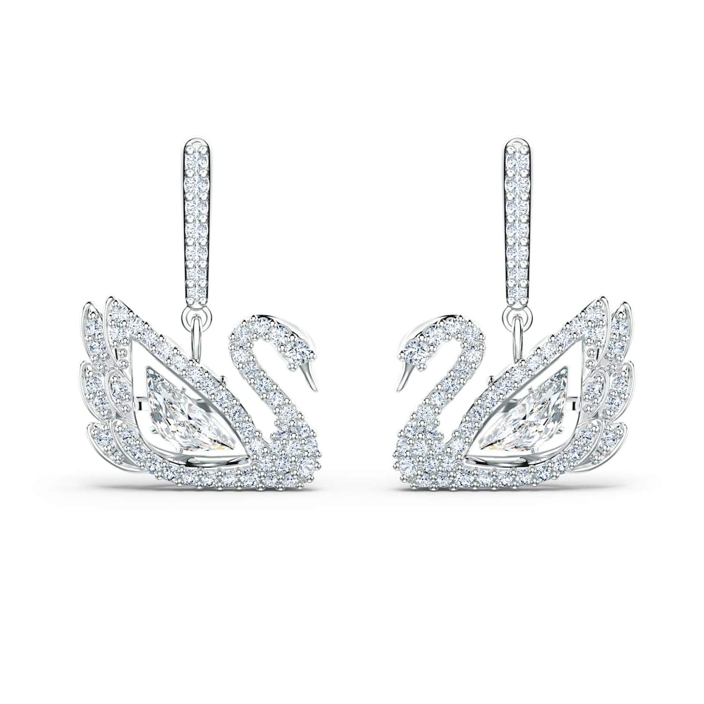 SWAROVSKI Dancing Swan Earrings - White #5514420