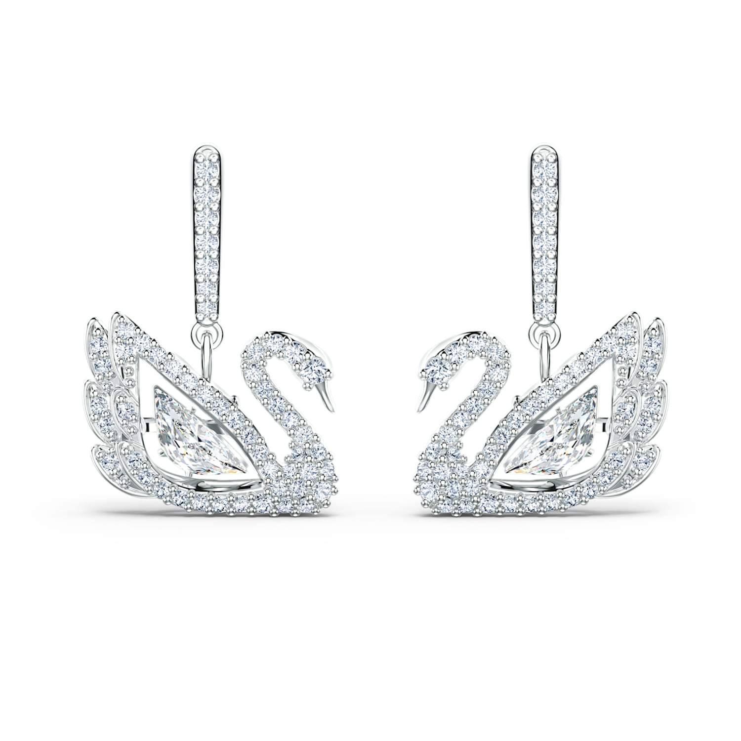 SWAROVSKI Dancing Swan Earrings - White #5514420