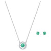 SWAROVSKI Sparkling Dance Necklace & Earring Set - Green #5516965