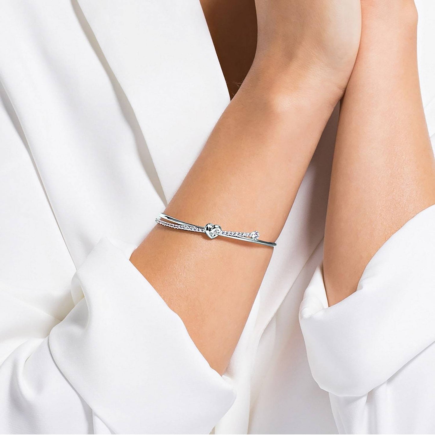 SWAROVSKI Lifelong Heart bangle - White #5517944