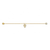 SWAROVSKI Remix Gold Tone Plated White Crystal Palm Leaf Bracelet - M size #5528850