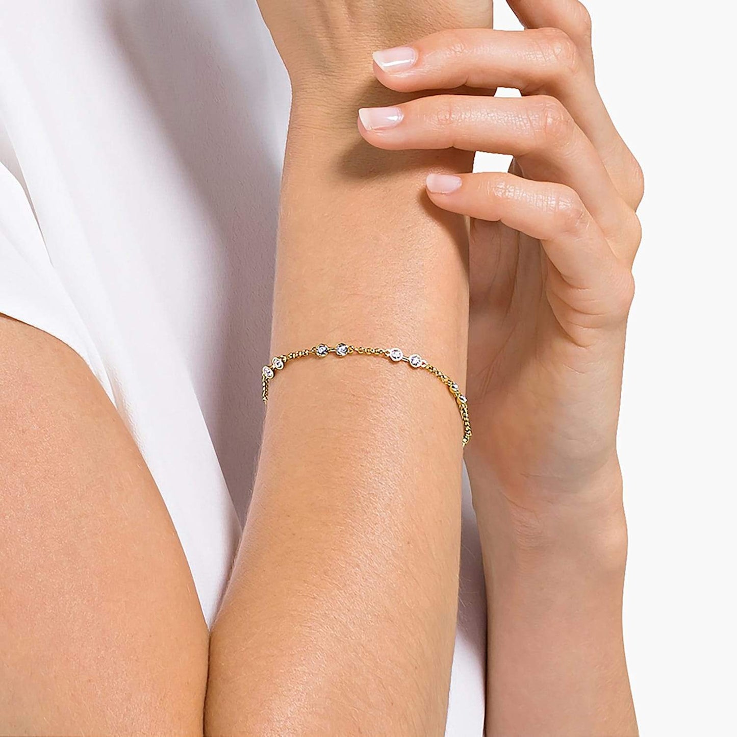 SWAROVSKI Remix Collection Carrier - White & Gold-tone plated #5528876