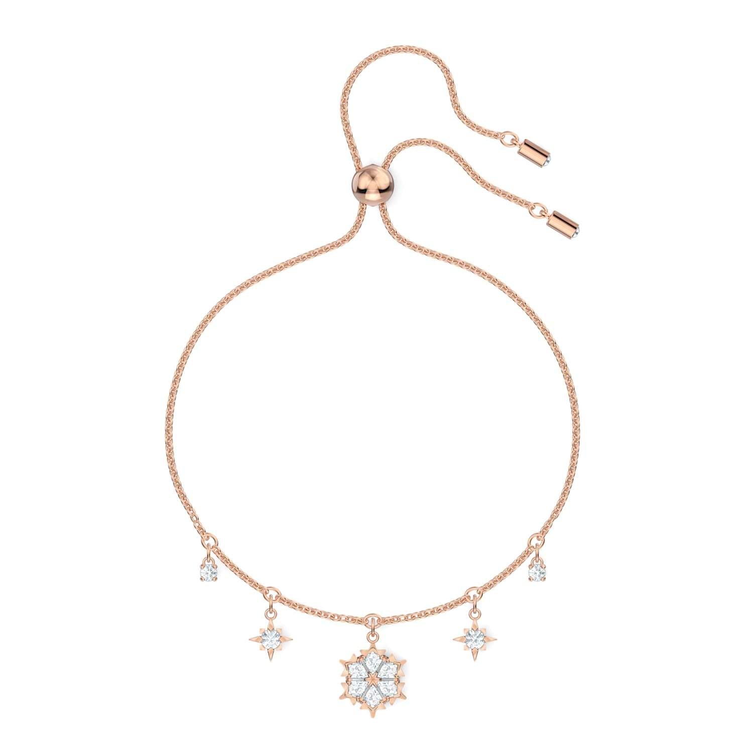 SWAROVSKI Magic Snowflake Bracelet - White & Rose Gold Tone Plated #5558186