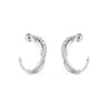 SWAROVSKI Twist Hoop Earrings - White #5563908