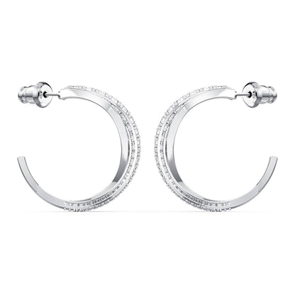 SWAROVSKI Twist Hoop Earrings - White #5563908