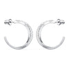 SWAROVSKI Twist Hoop Earrings - White #5563908